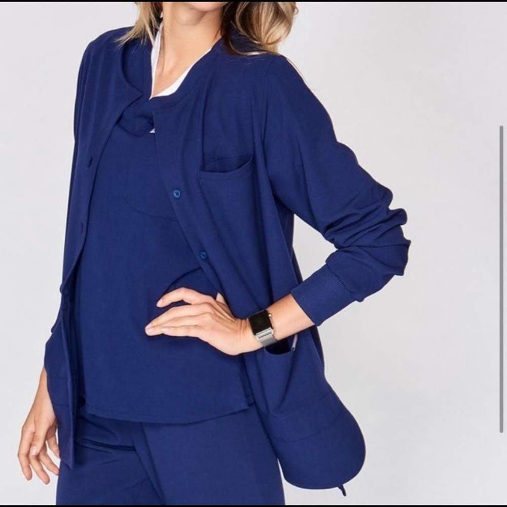 Figs Navy Tangier Scrub Jacket- XXL